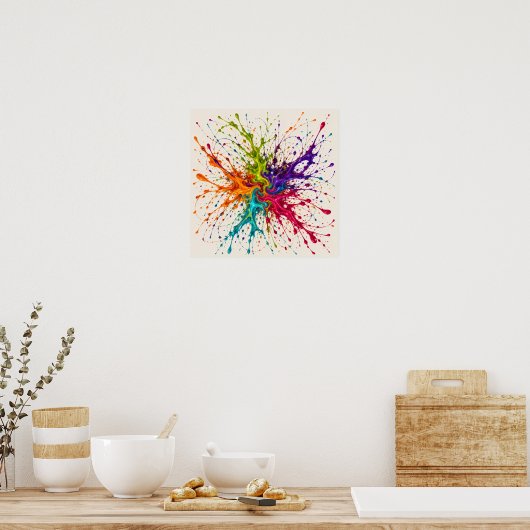 Poster Floraison chromatique (Cuisine)