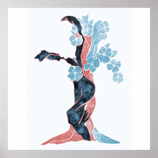 Poster Floraison d'arbre (Devant)