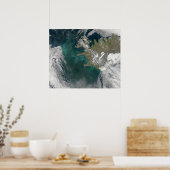 Poster Floraison de phytoplancton dans l'Atlantique Nord (Cuisine)