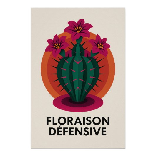 Poster Floraison Défensive – La douceur piquante (Devant)