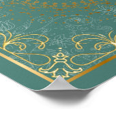 Poster Floraison en volute ornementée  (Coin)