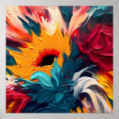 Poster Floraison radieuse – Expression florale abstraite  (Devant)