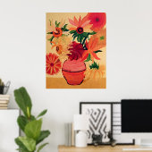 Poster Floral 06" (Bureau à domicile)