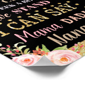 Poster Floral 1er Anniversaire Jalons Signe de naissance (Coin)