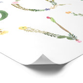 Poster Floral ABC Alphabet Nursery Art (Coin)