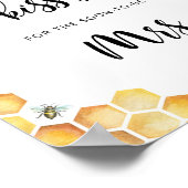 Poster Floral abeille combien de baisers jeu de douche de (Coin)