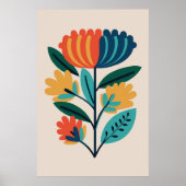 Poster floral Abstrait (Devant)