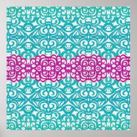 Poster Floral abstrait arrière - plan
