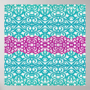 Poster Floral abstrait arrière - plan