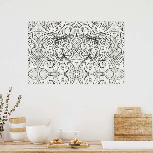 Poster Floral abstrait arrière - plan (Cuisine)