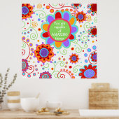 Poster floral amusant "choses Extraordinaires" (Cuisine)