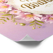 Poster Floral anniversaire luxueux élégant extravagant (Coin)