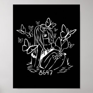 Poster Floral anti-Trump 8647 86 47 Empêchez Trump Impeac
