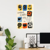 Poster Floral Art Print Abstract Botanical Poster, Nice (Bureau à domicile)