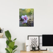 Poster floral avec vers d'Isaïe 40:31 (Bureau à domicile)
