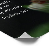 Poster floral avec verset biblique sur la foi loué (Coin)