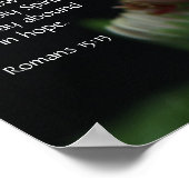 Poster floral avec verset biblique sur l'espérance (Coin)