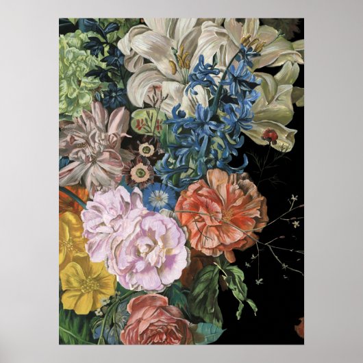 Poster Floral baroque - Bouquet (Devant)
