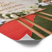 Poster Floral Bienvenue à notre signe Mariage (Coin)