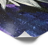 Poster Floral bleu (Coin)