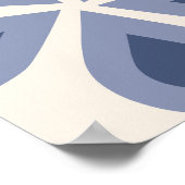 Poster Floral bleu (Coin)