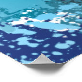 Poster Floral bleu Abstrait (Coin)