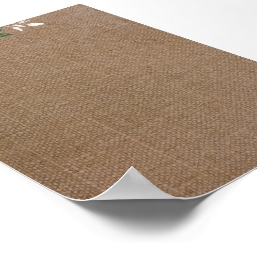 Poster Floral Blooms Blank Burlap (Coin)