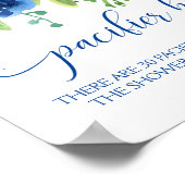 Poster Floral Blue Boy Pacifier Baby shower de chasse Jeu (Coin)