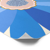 Poster Floral Blue Daisy (Coin)