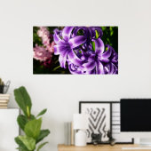Poster Floral Blue Hyacinth (Bureau à domicile)