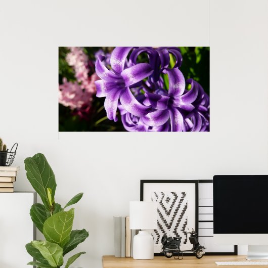 Poster Floral Blue Hyacinth (Bureau à domicile)