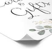 Poster Floral Blue Hydrangea Green Wedenery Cartes Cadeau (Coin)