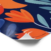 Poster Floral Blue Journée internationale des femmes (Coin)