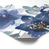 Poster Floral Blue Quinceanera Welcome Sign (Coin)