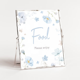 Poster Floral Blue Spring Baby in Bloom Baby shower Nourr