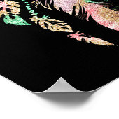 Poster Floral Bohemian Arrow - Lets Stay Home (Coin)