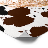 Poster Floral Boho Highland Vache Bienvenue à l'anniversa (Coin)