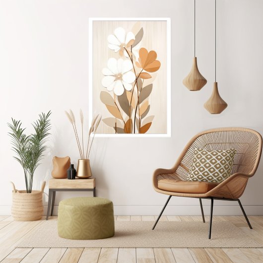 Poster Floral Boho Mid Century Modern Print