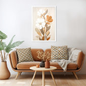 Poster Floral Boho Mid Century Modern Print