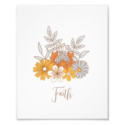 Poster Floral Boho Nursery Wall Art (Devant)