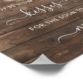 Poster Floral Bois Lumières rustiques Combien de baisers (Coin)