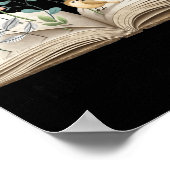 Poster Floral Book A New Chapter Begins Retired Teacher R (Coin)