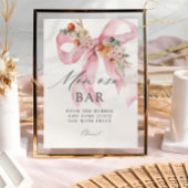 Poster Floral Bow Baby in Bloom Baby shower Mom-osa Bar