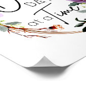 Poster Floral Chrétien Un Jour À La Fois Bible Verse Rel (Coin)