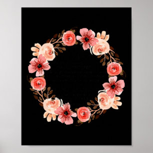 Poster Floral Christian Aucune Arme Formée Contre Vous Bi