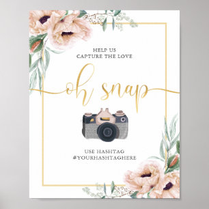 Poster floral de Boho Wispy Oh Snap