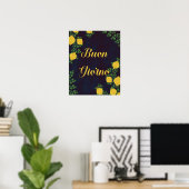Poster floral de citron Buon Giorno - Inspiré par  (Bureau à domicile)