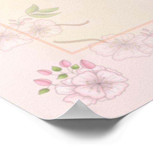 Poster floral de la pouponnière ou de la chambre à (Coin)