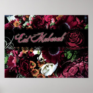 Poster Floral de l'Aïd Moubarak
