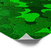 Poster Floral de trèfle à quatre feuilles moderne (Coin)